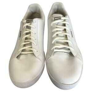Puma Smash Womens Size 9 Perf Leather White Athletic Shoes Sneakers 36623801